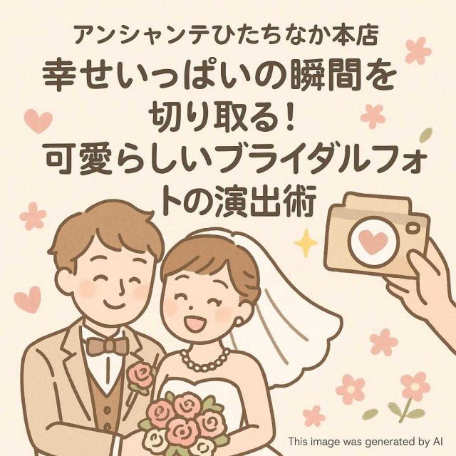 アンシャンテひたちなか本店 幸せいっぱいの瞬間を切り取る！可愛らしいブライダルフォトの演出術