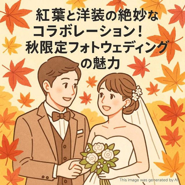 紅葉と洋装の絶妙なコラボレーション！秋限定フォトウェディングの魅力