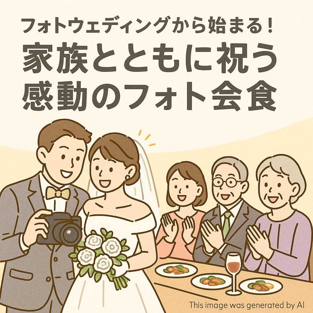 フォトウェディングから始まる！家族とともに祝う感動のフォト会食