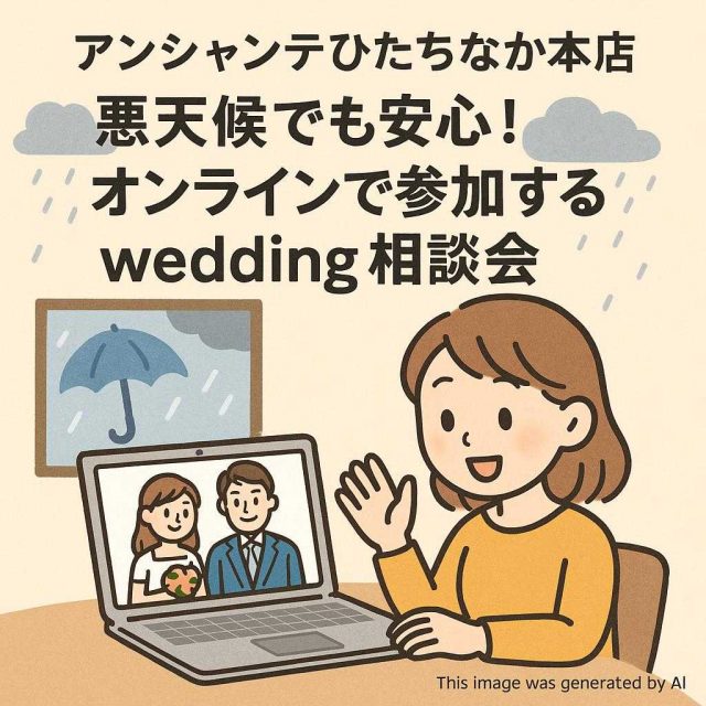 アンシャンテひたちなか本店 悪天候でも安心！オンラインで参加するwedding相談会