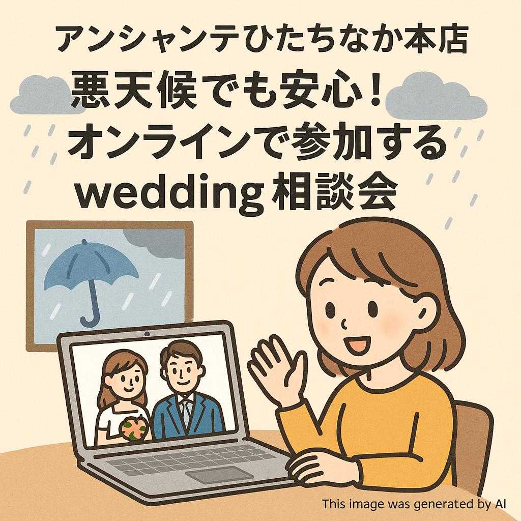 アンシャンテひたちなか本店 悪天候でも安心！オンラインで参加するwedding相談会