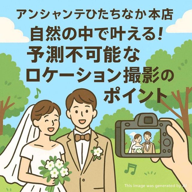 アンシャンテひたちなか本店 自然の中で叶える！予測不可能なロケーション撮影のポイント