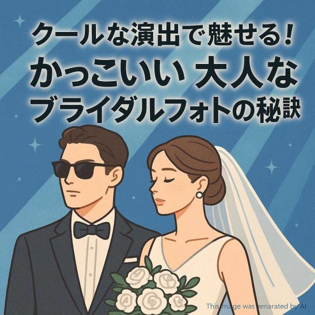 クールな演出で魅せる！かっこいい大人なブライダルフォトの秘訣
