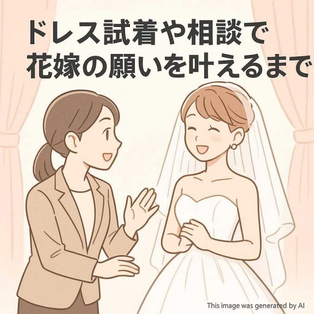 ドレス試着や相談で花嫁の願いを叶えるまで