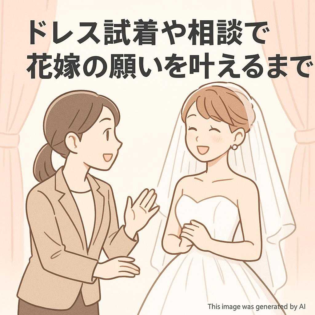ドレス試着や相談で花嫁の願いを叶えるまで