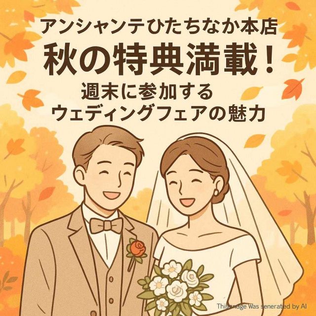アンシャンテひたちなか本店 秋の特典満載！週末に参加するウェディングフェアの魅力