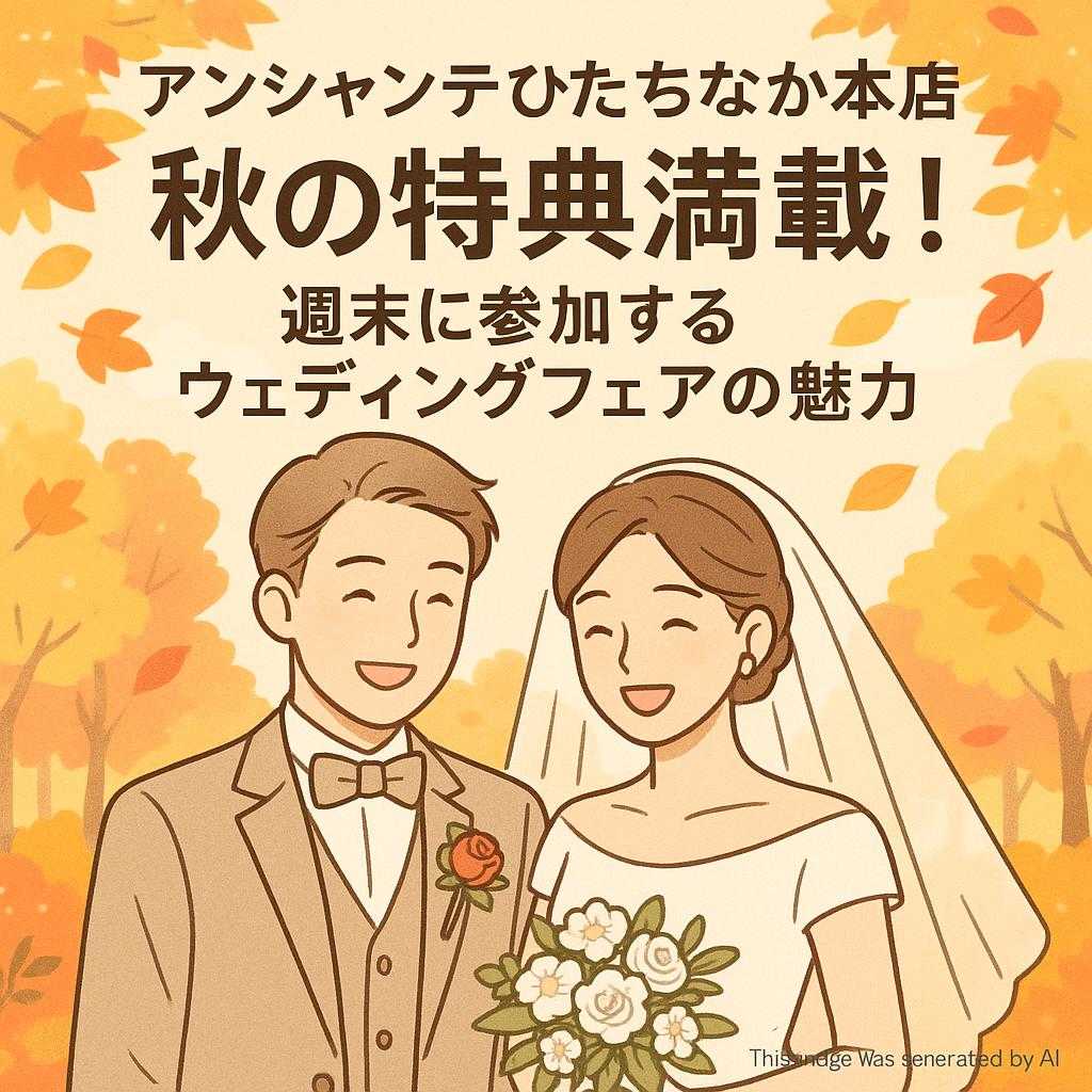 アンシャンテひたちなか本店 秋の特典満載！週末に参加するウェディングフェアの魅力