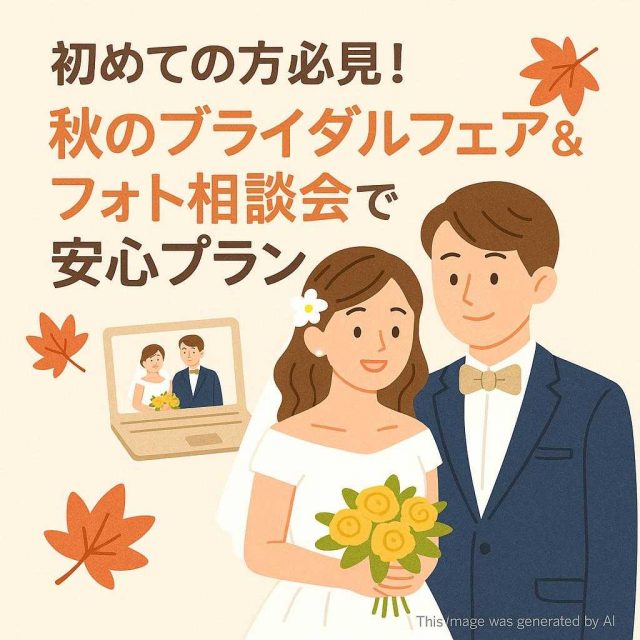 初めての方必見！秋のブライダルフェア＆フォト相談会で安心プラン