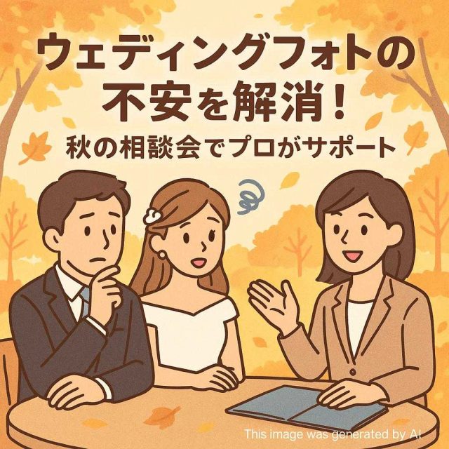 ウェディングフォトの不安を解消！秋の相談会でプロがサポート