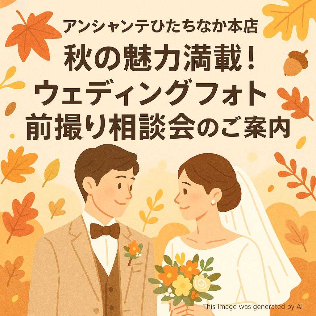 アンシャンテひたちなか本店 秋の魅力満載！ウェディングフォト前撮り相談会のご案内