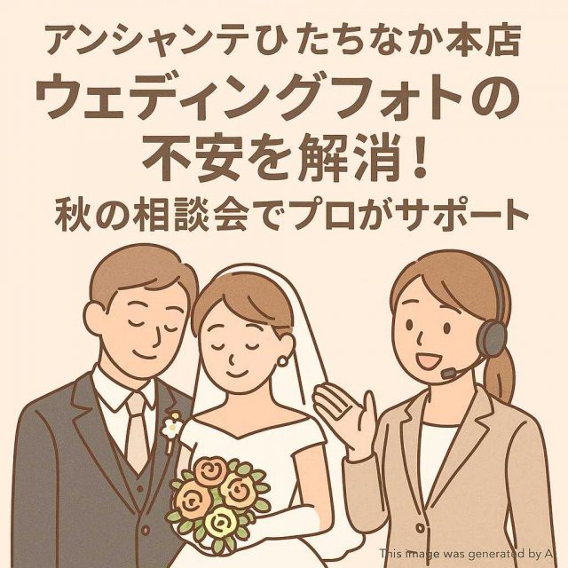 アンシャンテひたちなか本店 ウェディングフォトの不安を解消！秋の相談会でプロがサポート