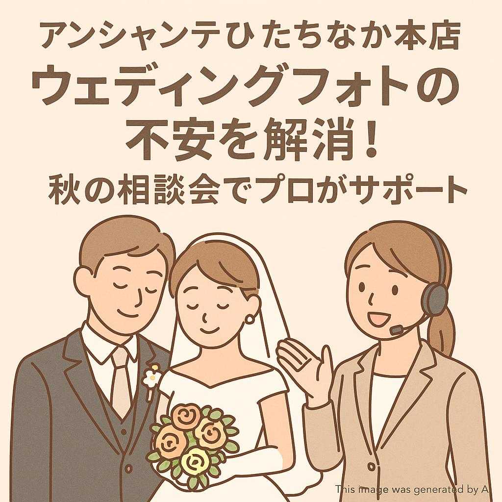 アンシャンテひたちなか本店 ウェディングフォトの不安を解消！秋の相談会でプロがサポート