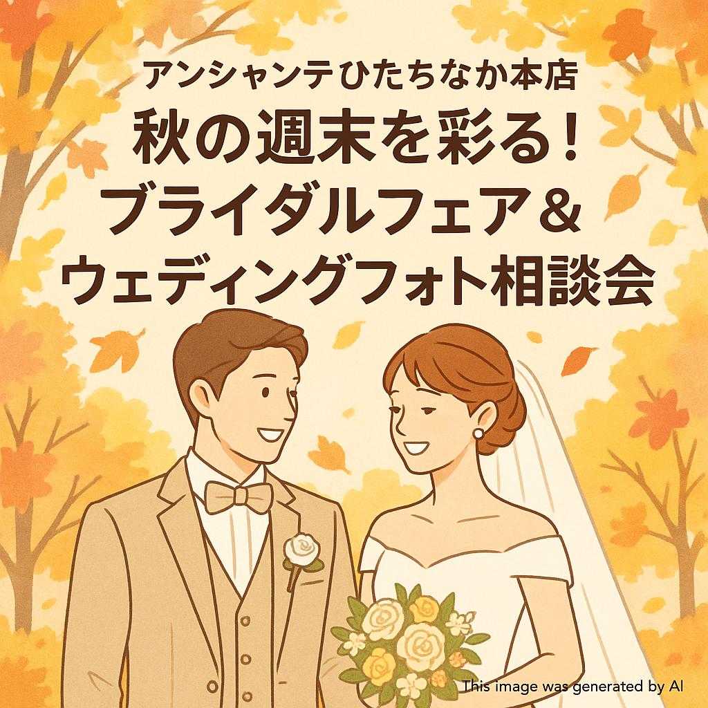 アンシャンテひたちなか本店 秋の週末を彩る！ブライダルフェア＆ウェディングフォト相談会