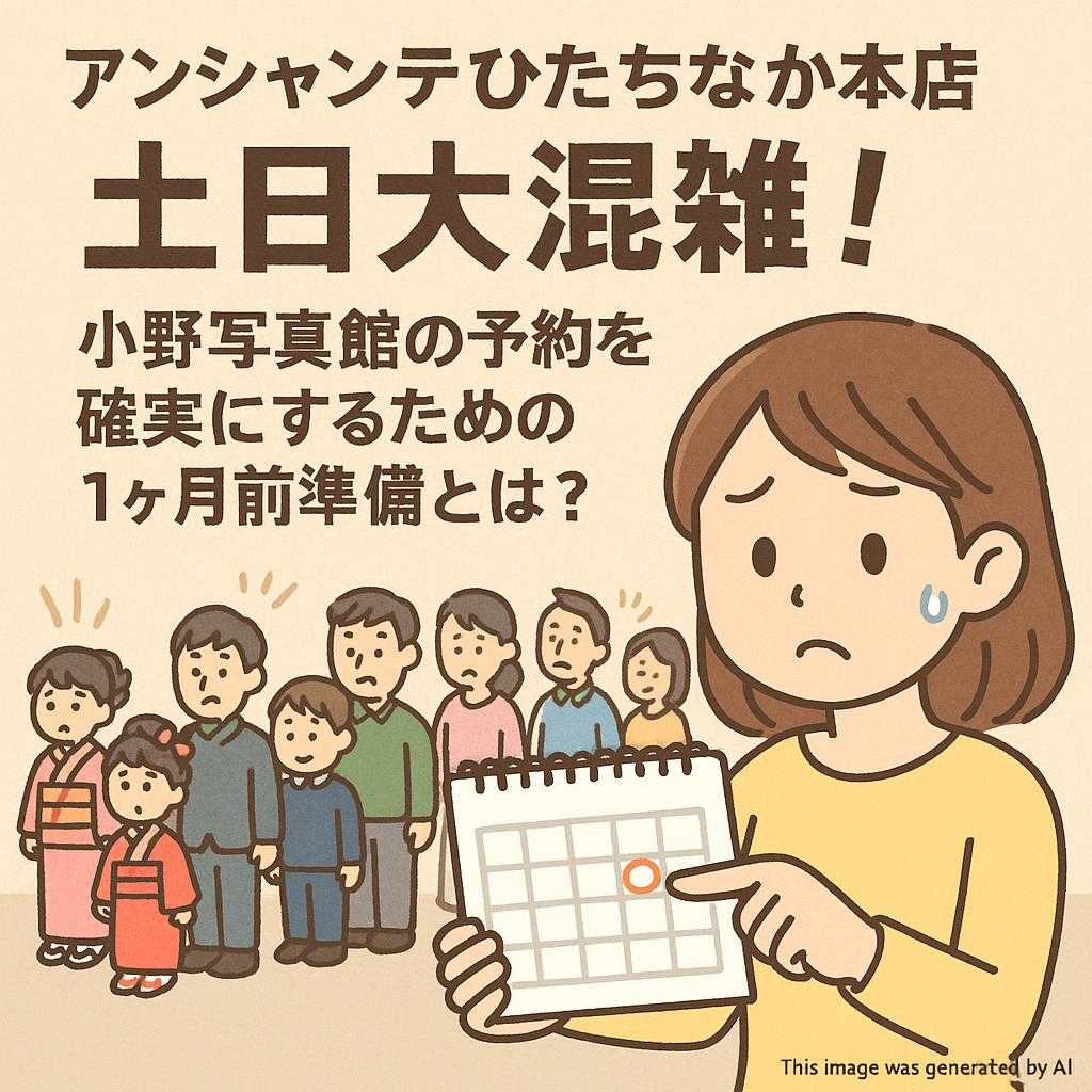 アンシャンテひたちなか本店 土日大混雑!小野写真館の予約を確実にするための1ヶ月前準備とは?