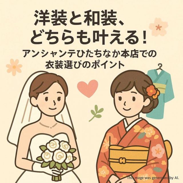 洋装と和装、どちらも叶える！アンシャンテひたちなか本店での衣装選びのポイント
