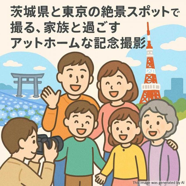 茨城県と東京の絶景スポットで撮る、家族と過ごすアットホームな記念撮影
