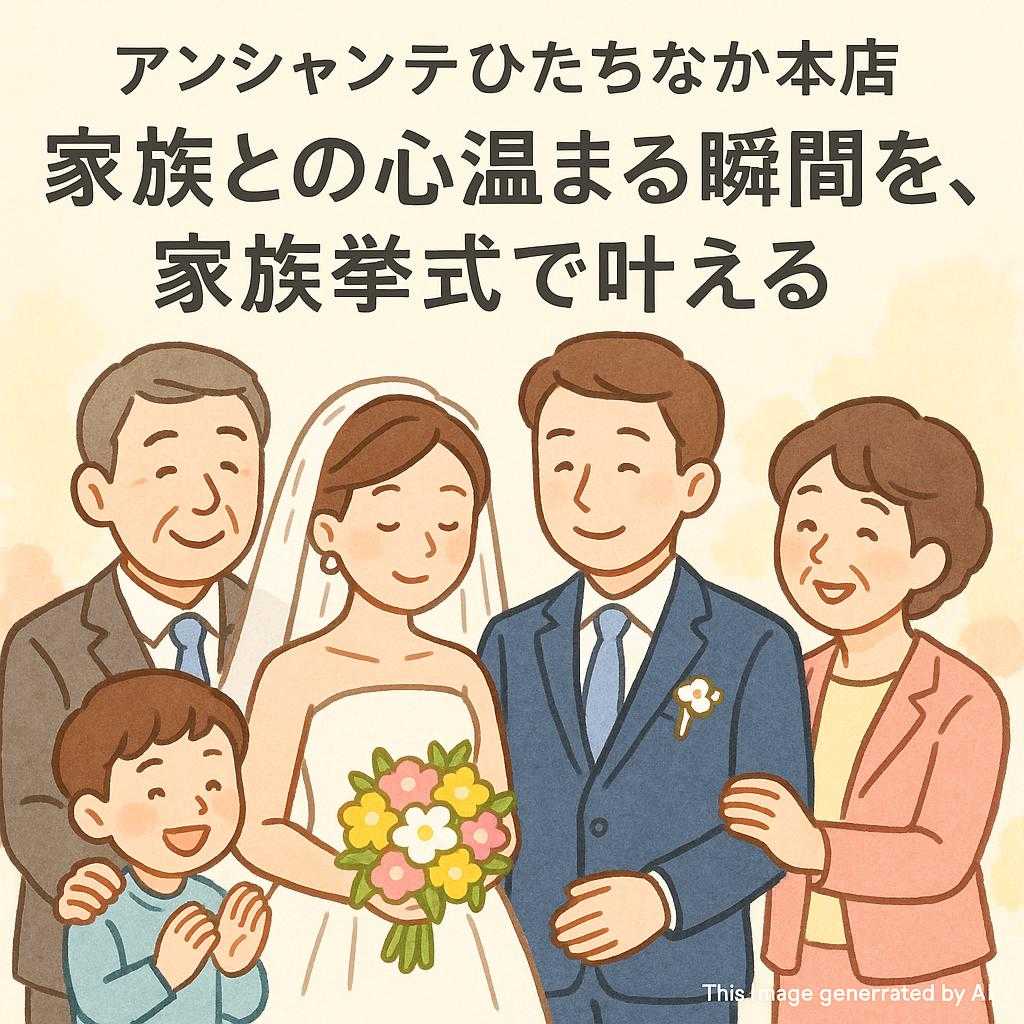 アンシャンテひたちなか本店 家族との心温まる瞬間を、家族挙式で叶える