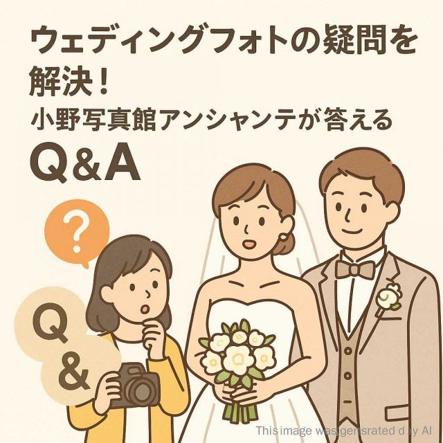 ウェディングフォトの疑問を解決！小野写真館アンシャンテが答えるQ＆A